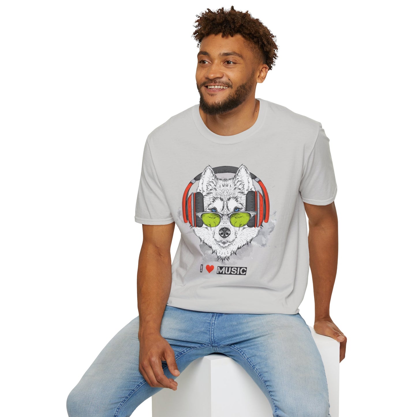I love Music Animals Shirts, Shirt with Animals, Animals with Headphones Shirt