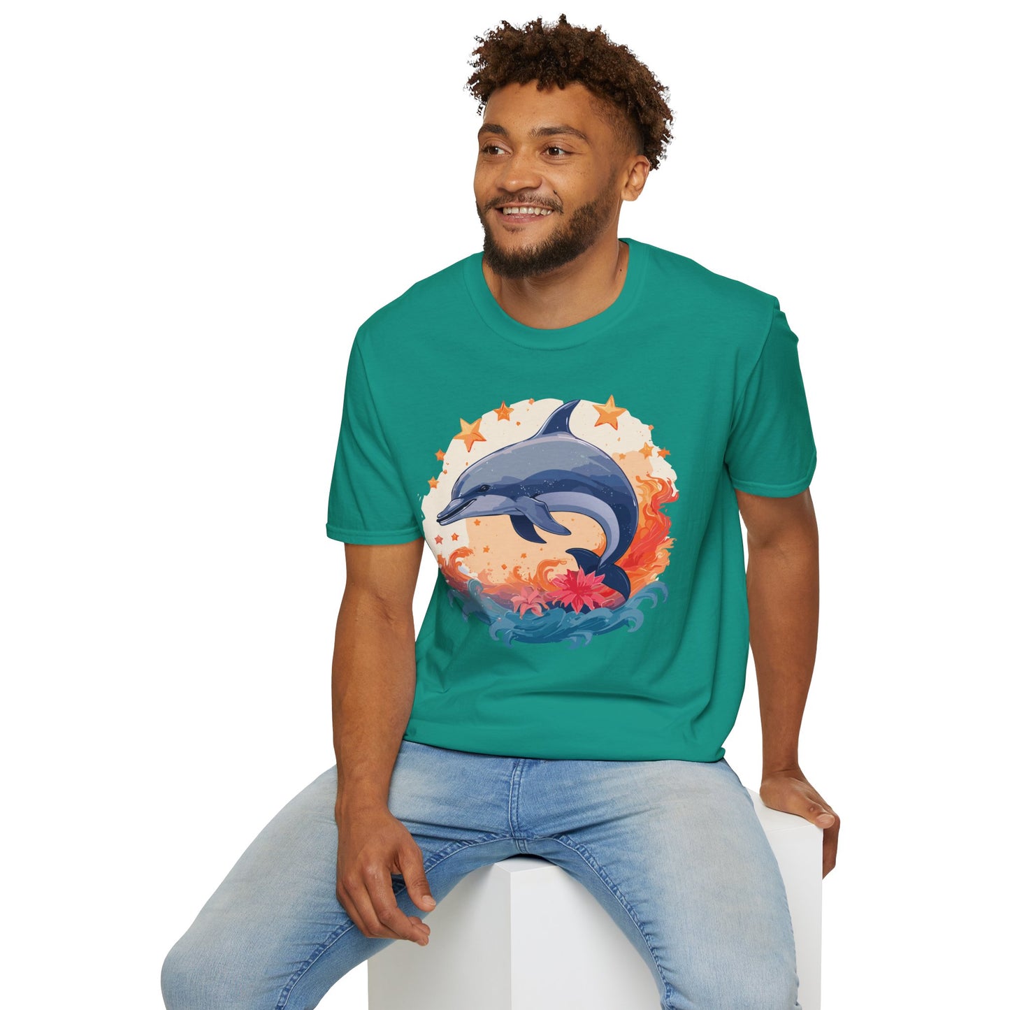 Dolphin Shirts, Shirt with Dolphin, Fish Tee Shirt, Animal Shirt
