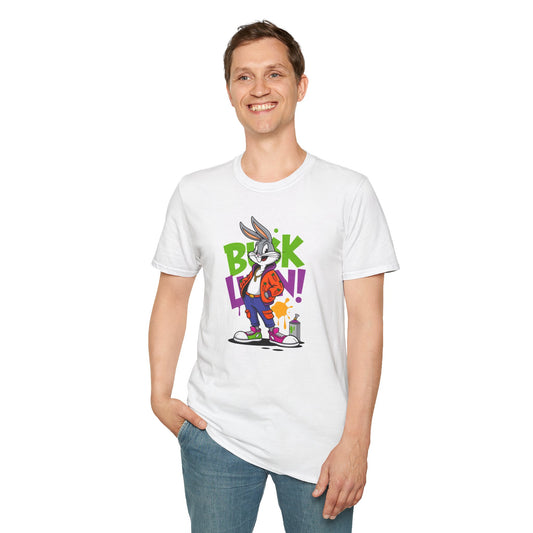 Cartoon Animal Graphic Tee Shirt Short Sleeve Unisex Animation Tee Softstyle Gildan 64000 Cotton