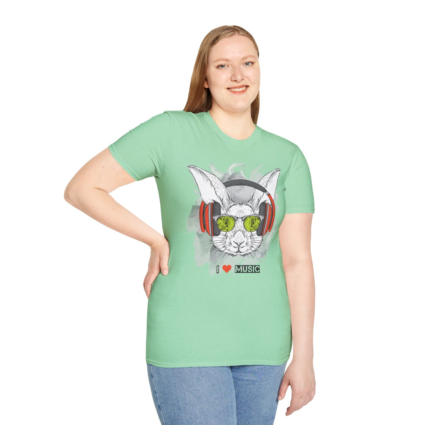 I love Music Animals Shirts, Shirt with Animals, Animals with Headphones Shirt