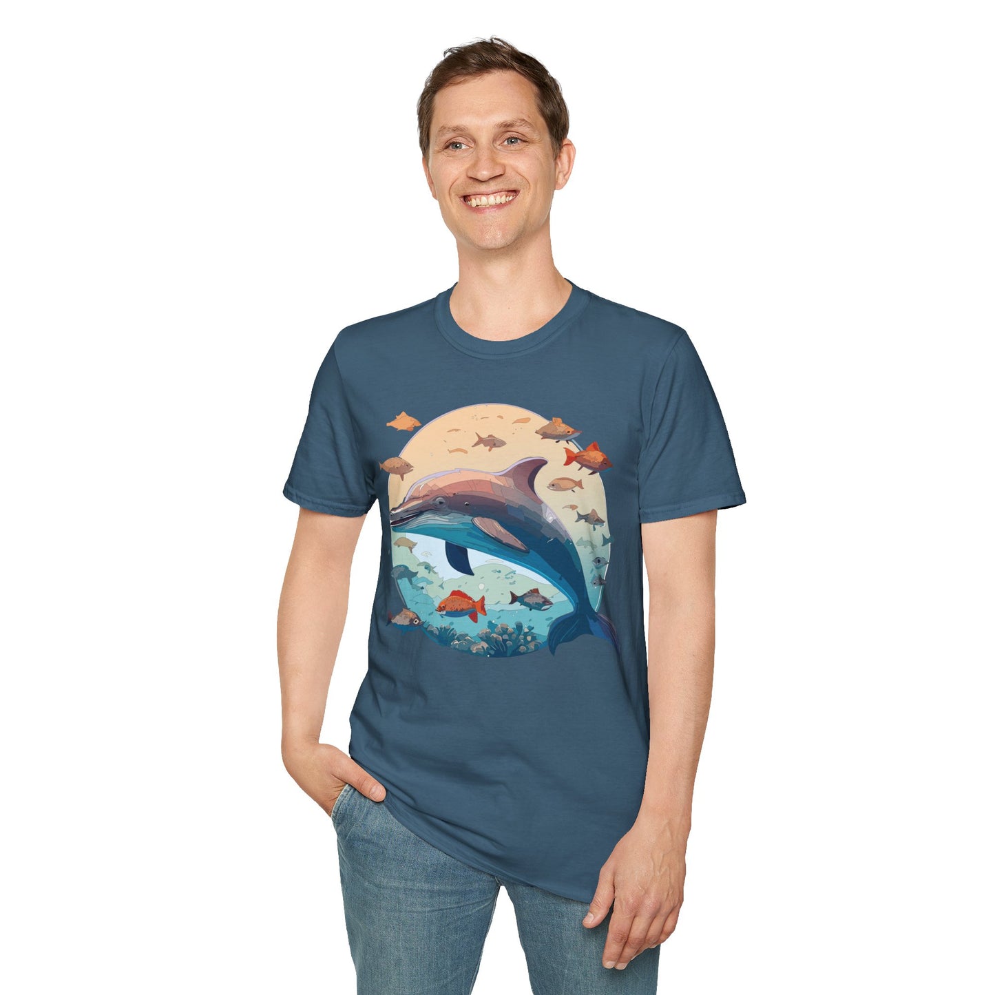 Dolphin Shirts, Shirt with Dolphin, Fish Tee Shirt, Animal Shirt