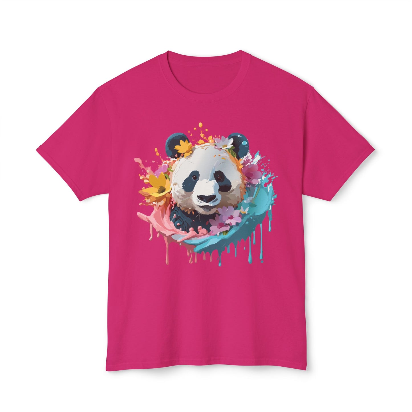 Panda T-Shirt, Vintage Panda Tee, Floral Tees, Panda Art Design Shirt, Tee Shirt with Panda Art 8