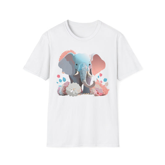 Elephant Shirt, T Shirt with Elephant, Elephant on T Shirt, T Shirt with Animation, Animals Tee Shirt