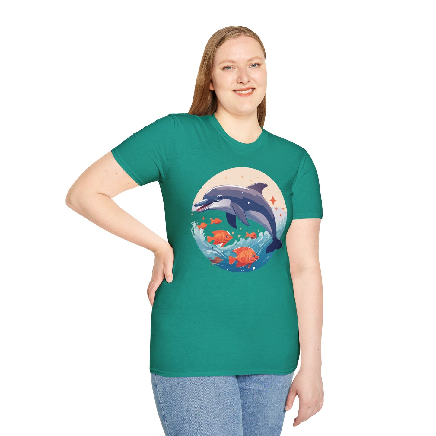 Dolphin Shirts, Shirt with Dolphin, Fish Tee Shirt, Animal Shirt