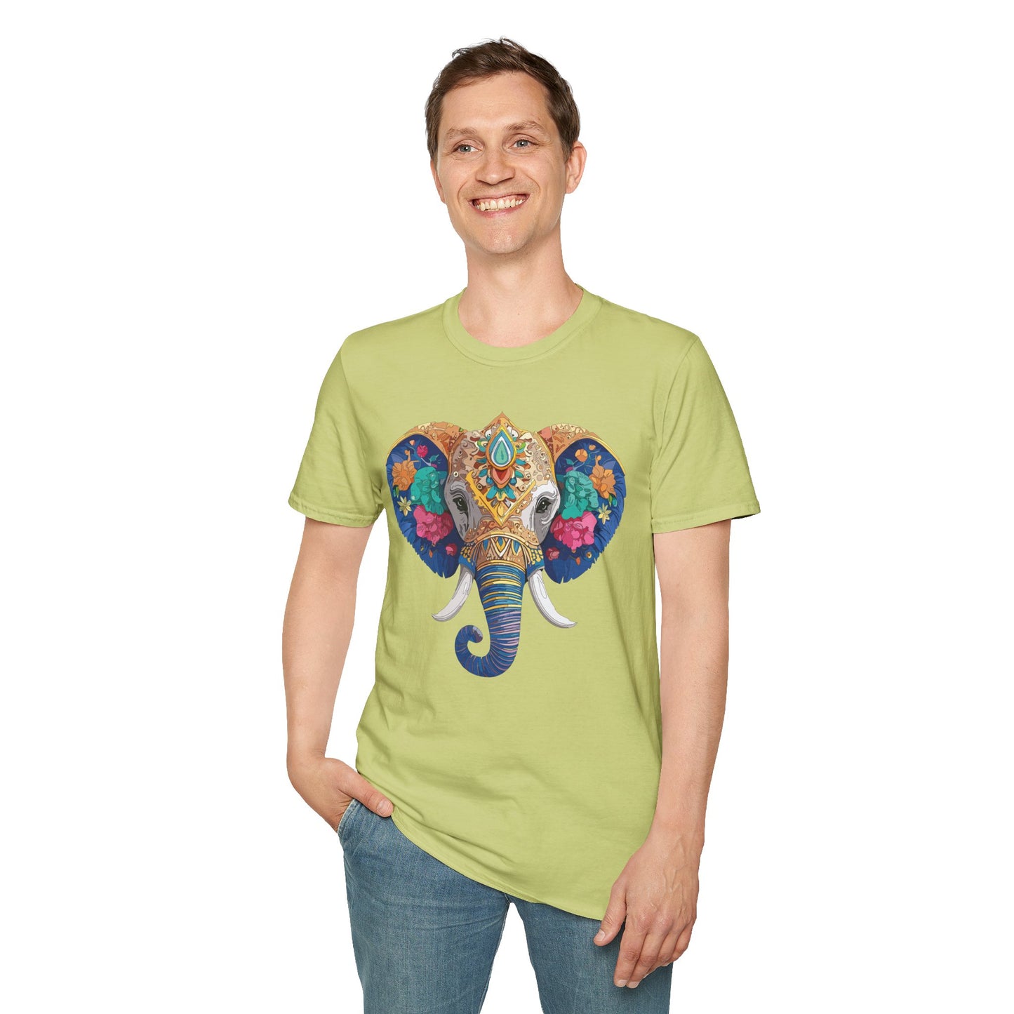 Elephant Shirt, T Shirt with Elephant, Elephant on T Shirt, T Shirt with Animation, Animals Tee Shirt