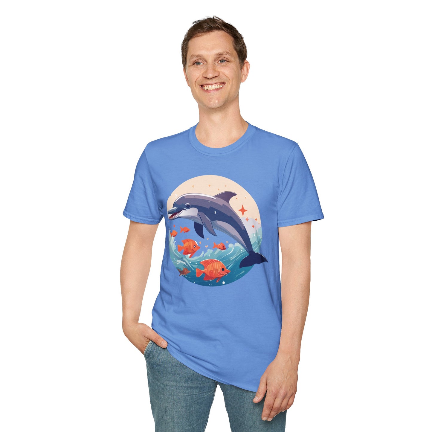 Dolphin Shirts, Shirt with Dolphin, Fish Tee Shirt, Animal Shirt