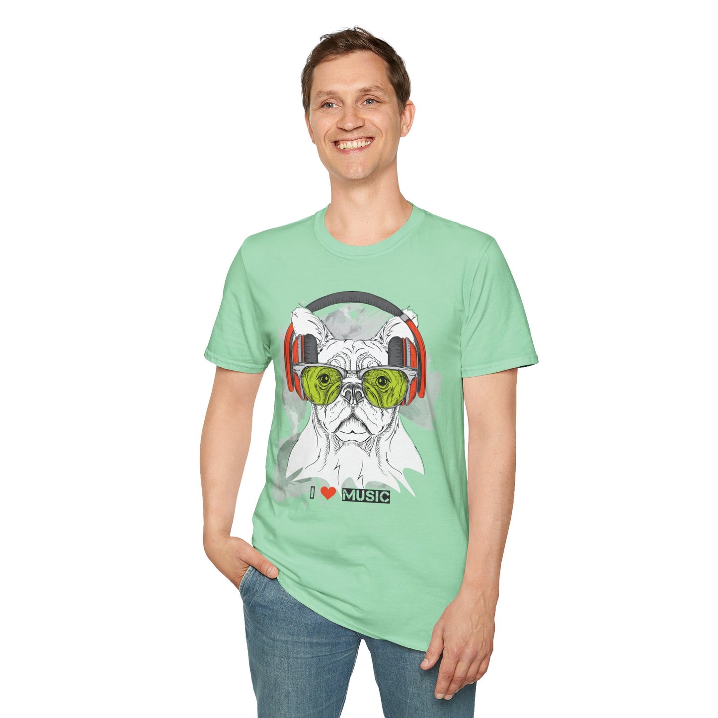 I love Music Animals Shirts, Shirt with Animals, Animals with Headphones Shirt
