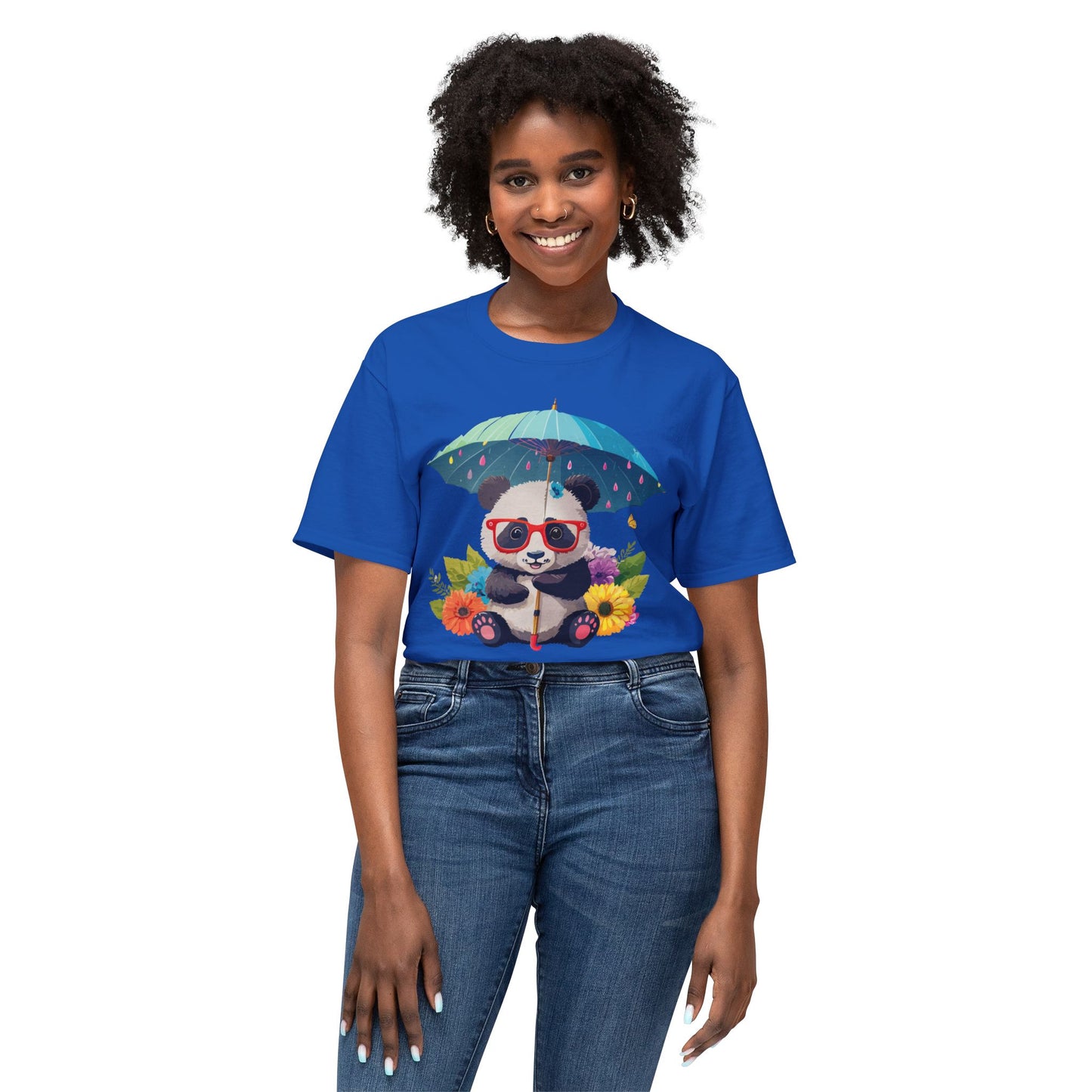 Panda T-Shirt, Vintage Panda Tee, Floral Tees, Panda Art Design Shirt, Tee Shirt with Panda Art 10