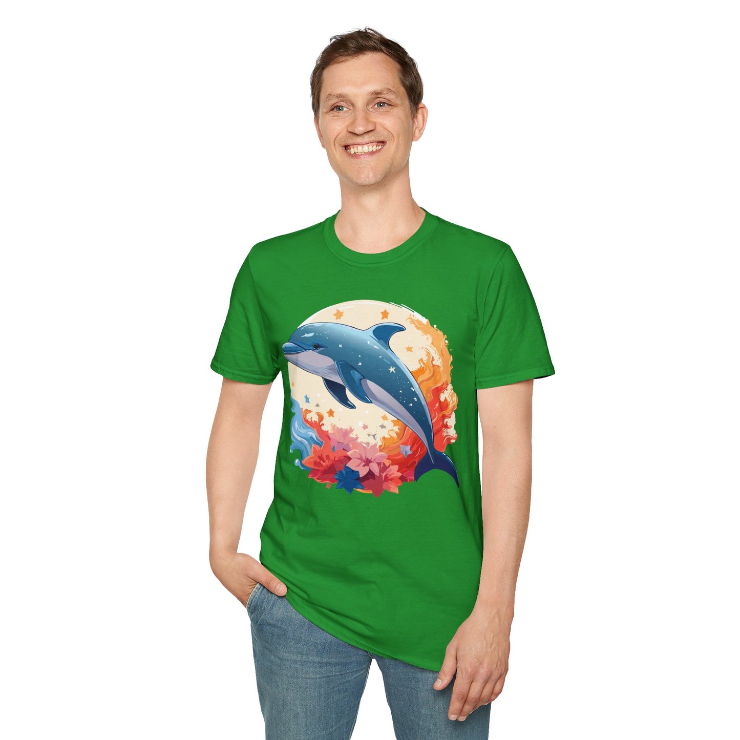 Dolphin Shirts, Shirt with Dolphin, Fish Tee Shirt, Animal Shirt
