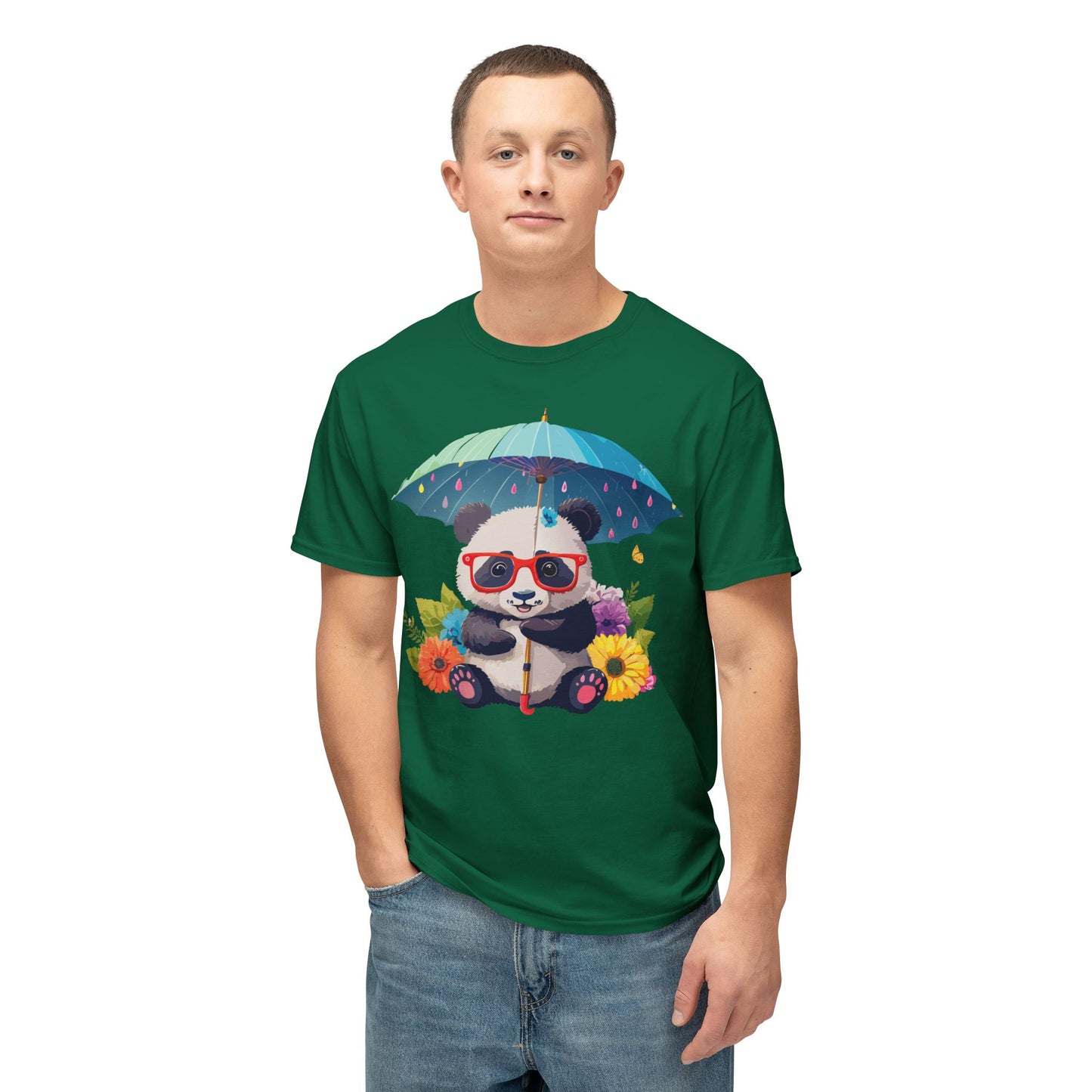 Panda T-Shirt, Vintage Panda Tee, Floral Tees, Panda Art Design Shirt, Tee Shirt with Panda Art 10