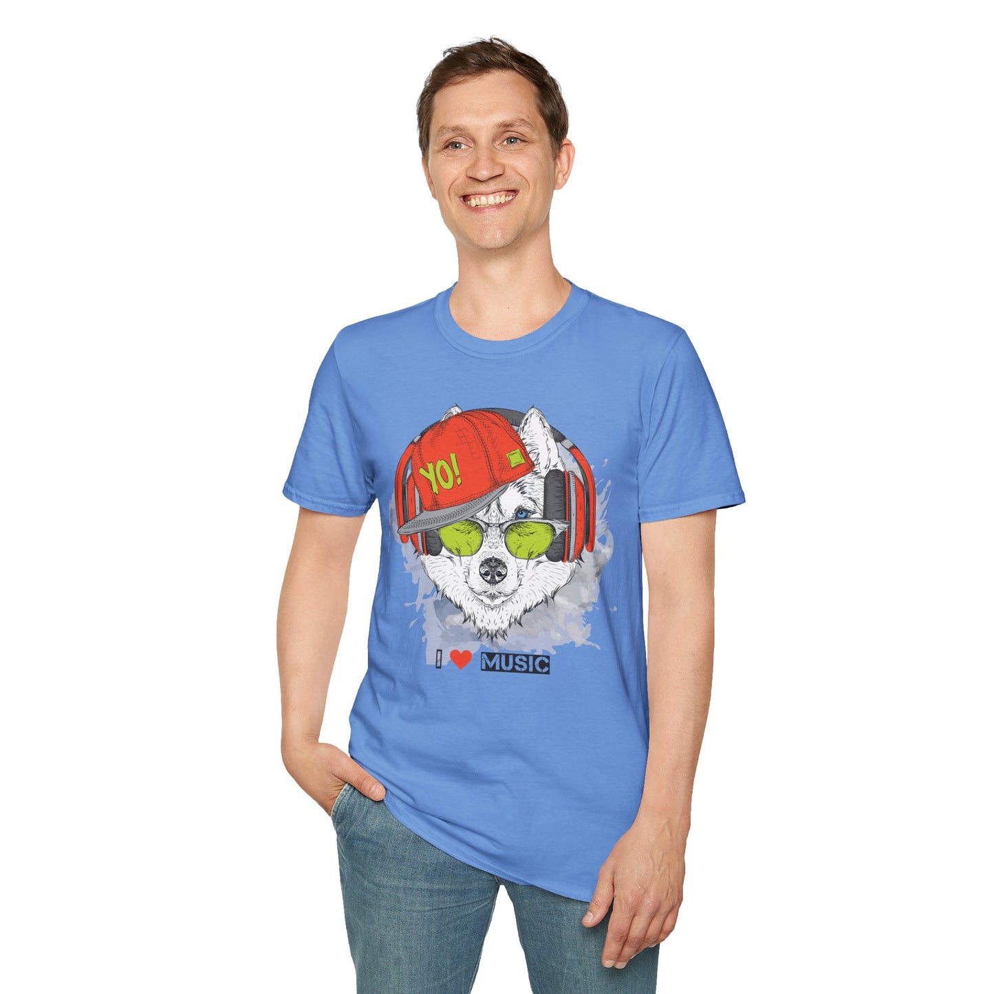 I love Music Animals Shirts, Shirt with Animals, Animals with Headphones Shirt