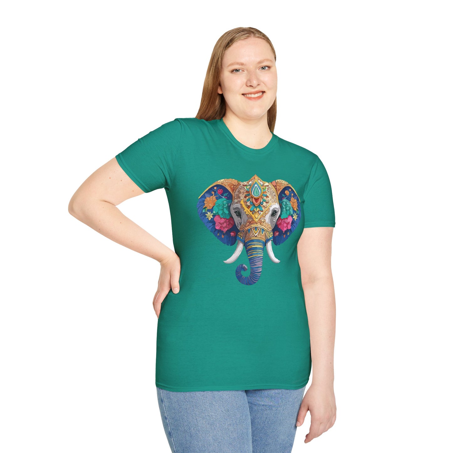 Elephant Shirt, T Shirt with Elephant, Elephant on T Shirt, T Shirt with Animation, Animals Tee Shirt