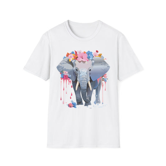 Elephant Shirt, T Shirt with Elephant, Elephant on T Shirt, T Shirt with Animation, Animals Tee Shirt