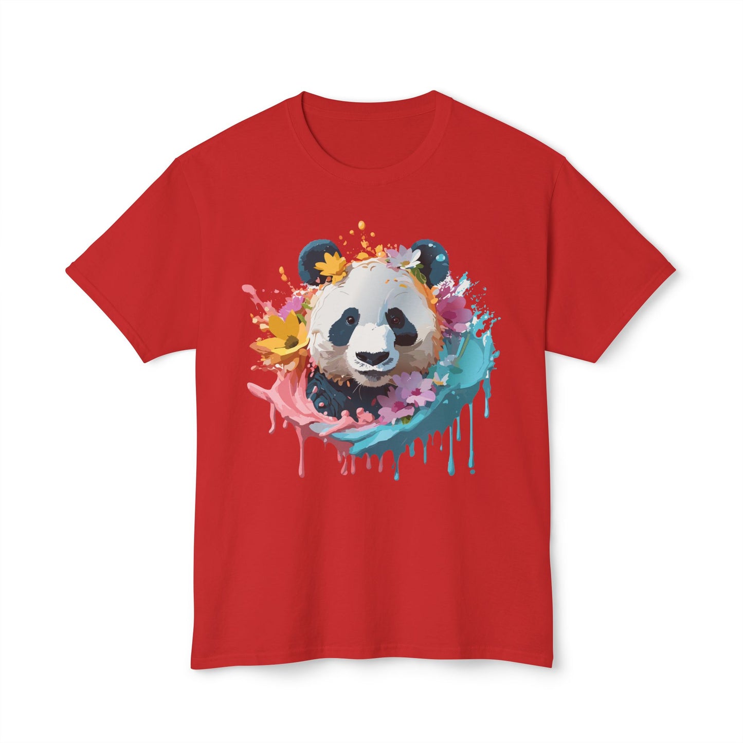 Panda T-Shirt, Vintage Panda Tee, Floral Tees, Panda Art Design Shirt, Tee Shirt with Panda Art 8
