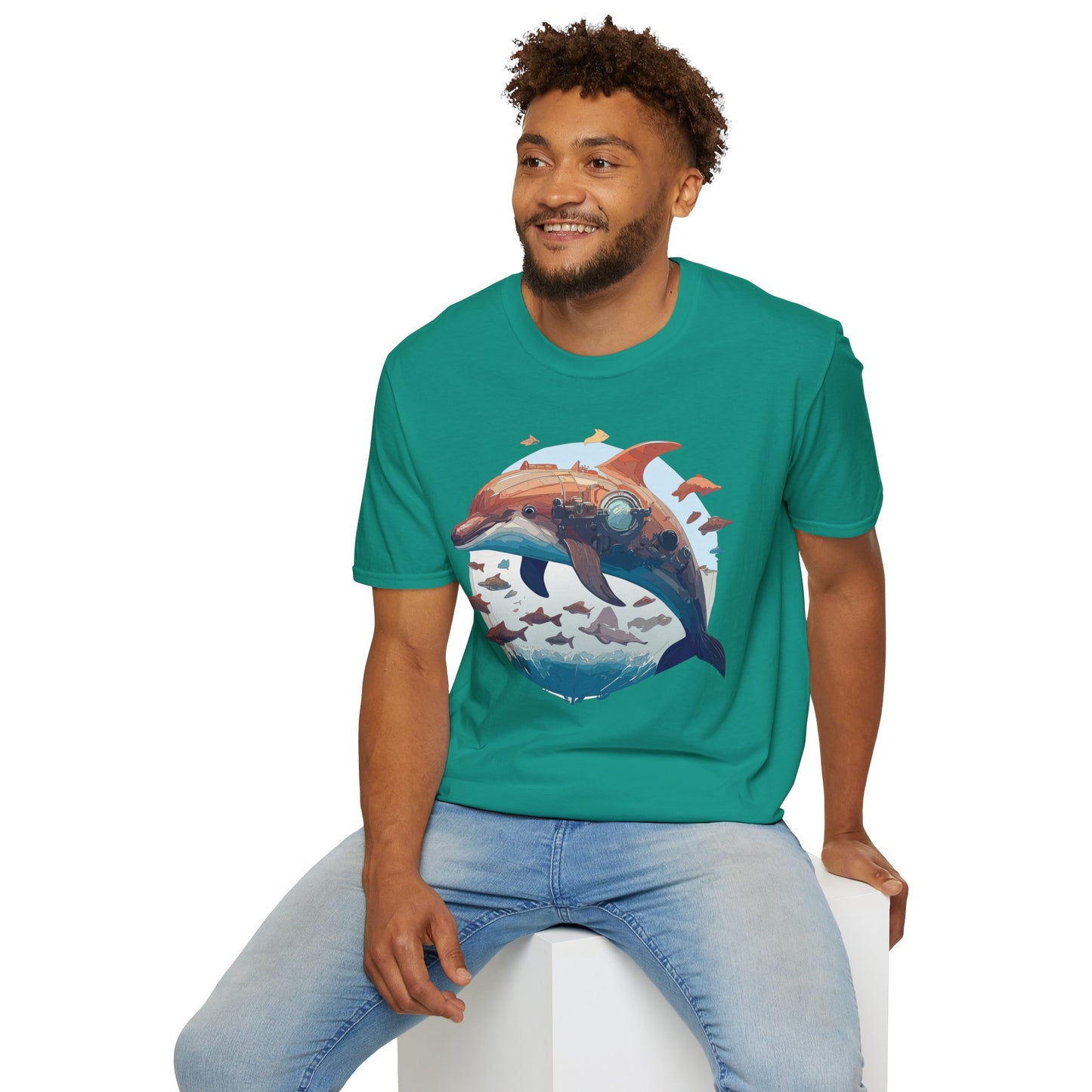 Dolphin Shirts, Shirt with Dolphin, Fish Tee Shirt, Animal Shirt