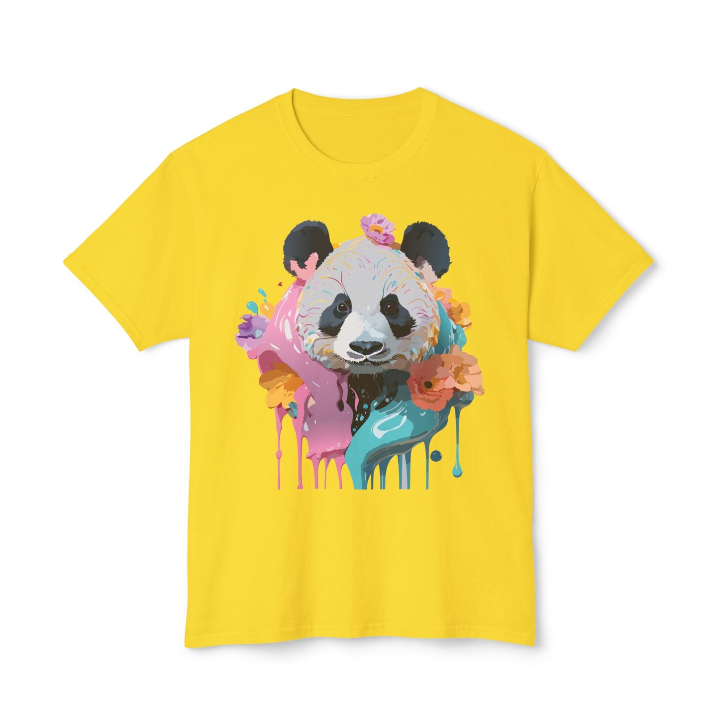 Panda T-Shirt, Vintage Panda Tee, Floral Tees, Panda Art Design Shirt, Tee Shirt with Panda Art 9