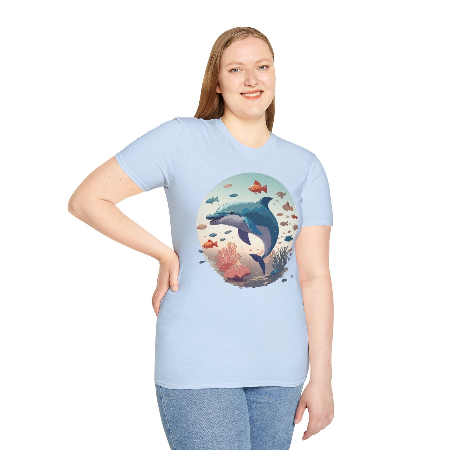 Dolphin Shirts, Shirt with Dolphin, Fish Tee Shirt, Animal Shirt
