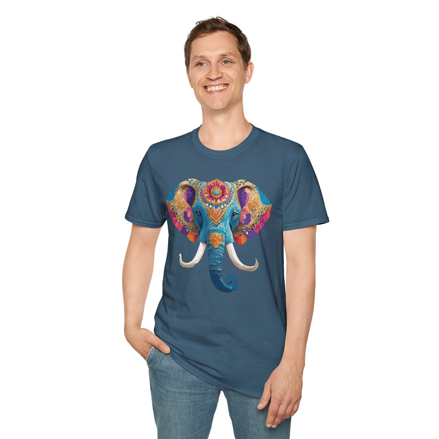Elephant Shirt, T Shirt with Elephant, Elephant on T Shirt, T Shirt with Animation, Animals Tee Shirt