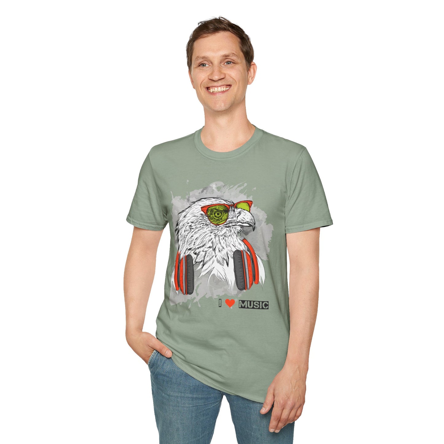 I love Music Animals Shirts, Shirt with Animals, Animals with Headphones Shirt