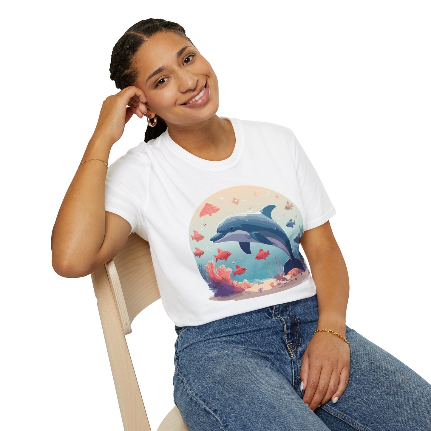 Dolphin Shirts, Shirt with Dolphin, Fish Tee Shirt, Animal Shirt