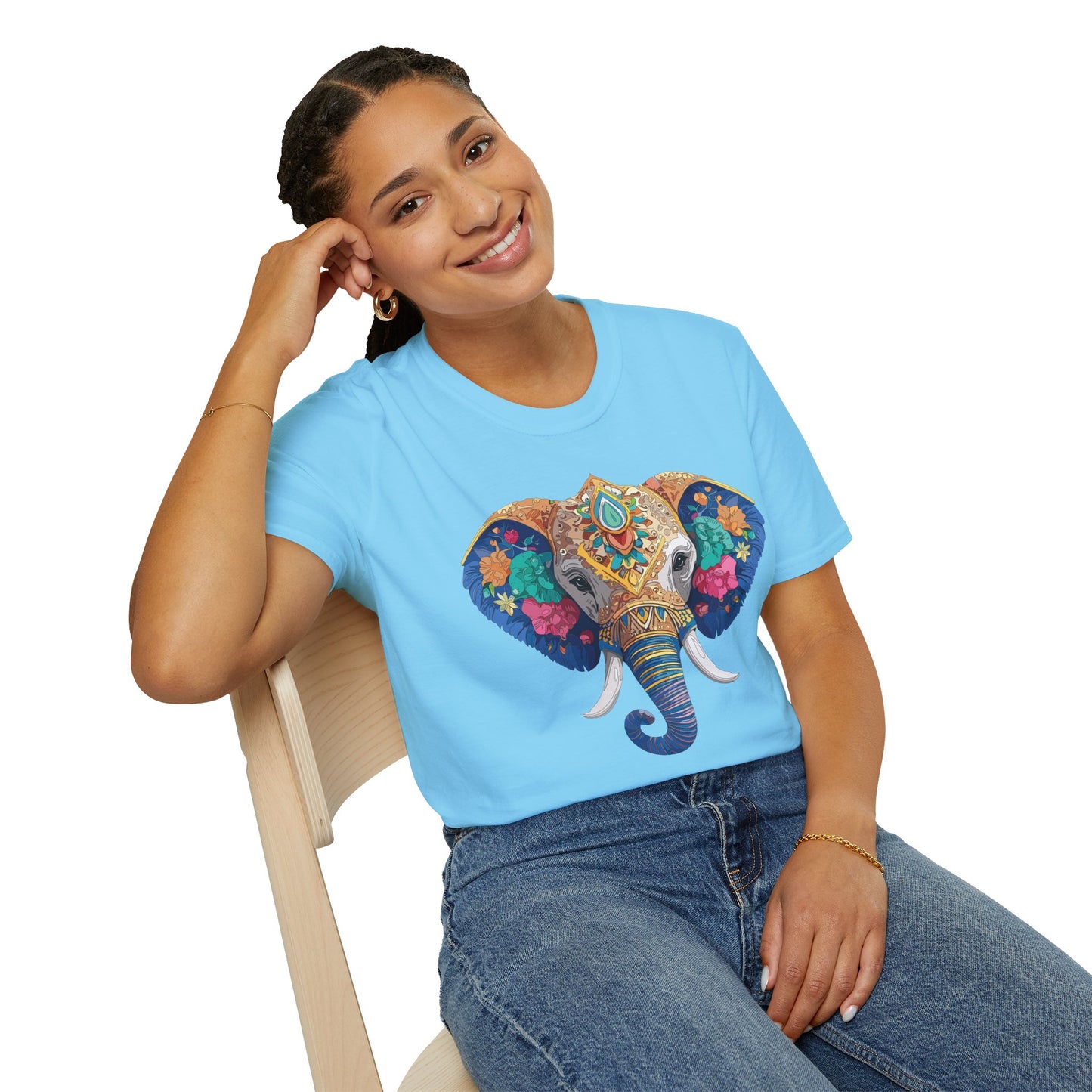 Elephant Shirt, T Shirt with Elephant, Elephant on T Shirt, T Shirt with Animation, Animals Tee Shirt
