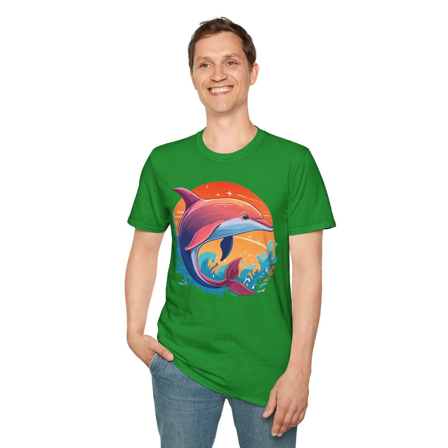 Dolphin Shirts, Shirt with Dolphin, Fish Tee Shirt, Animal Shirt