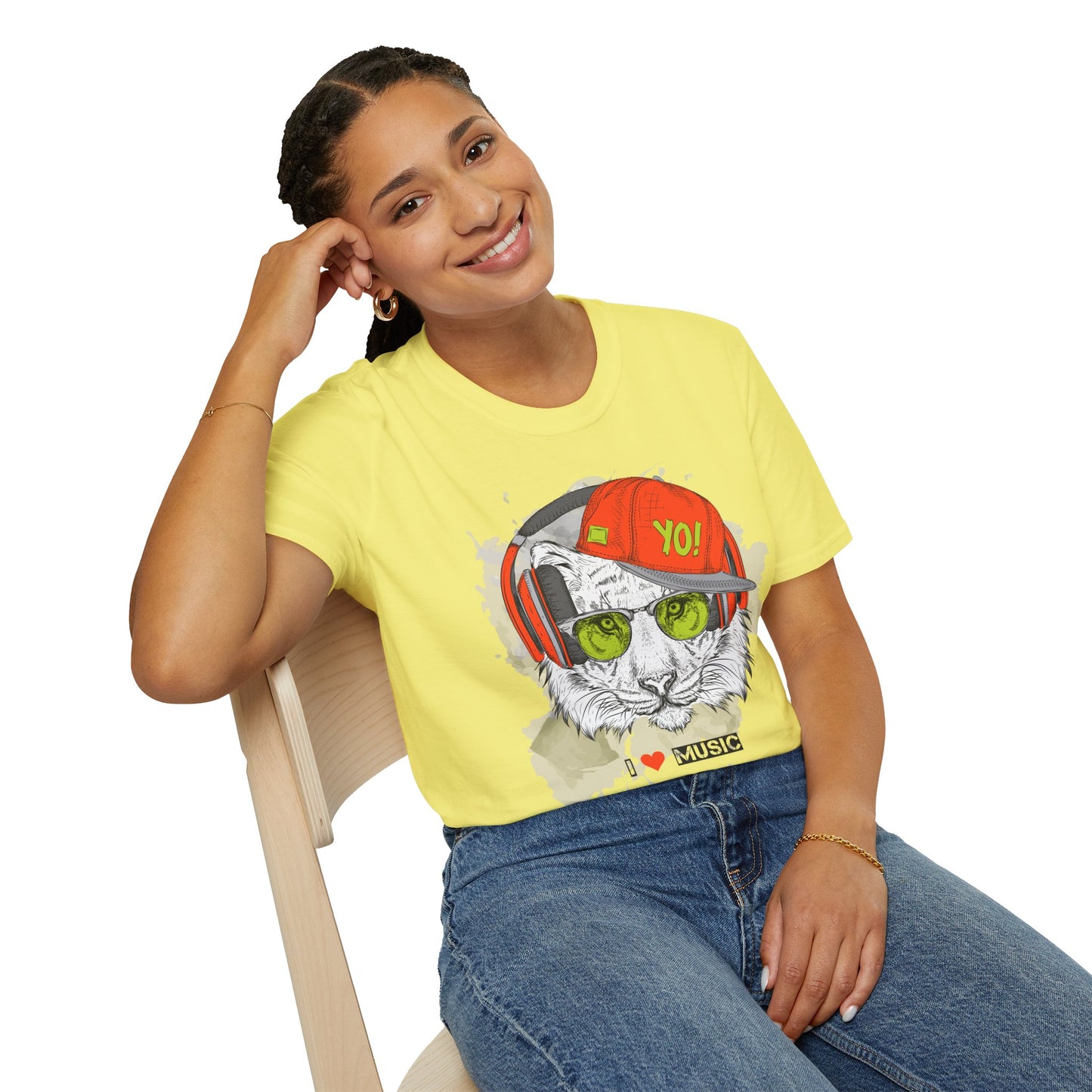 I love Music Animals Shirts, Shirt with Animals, Animals with Headphones Shirt