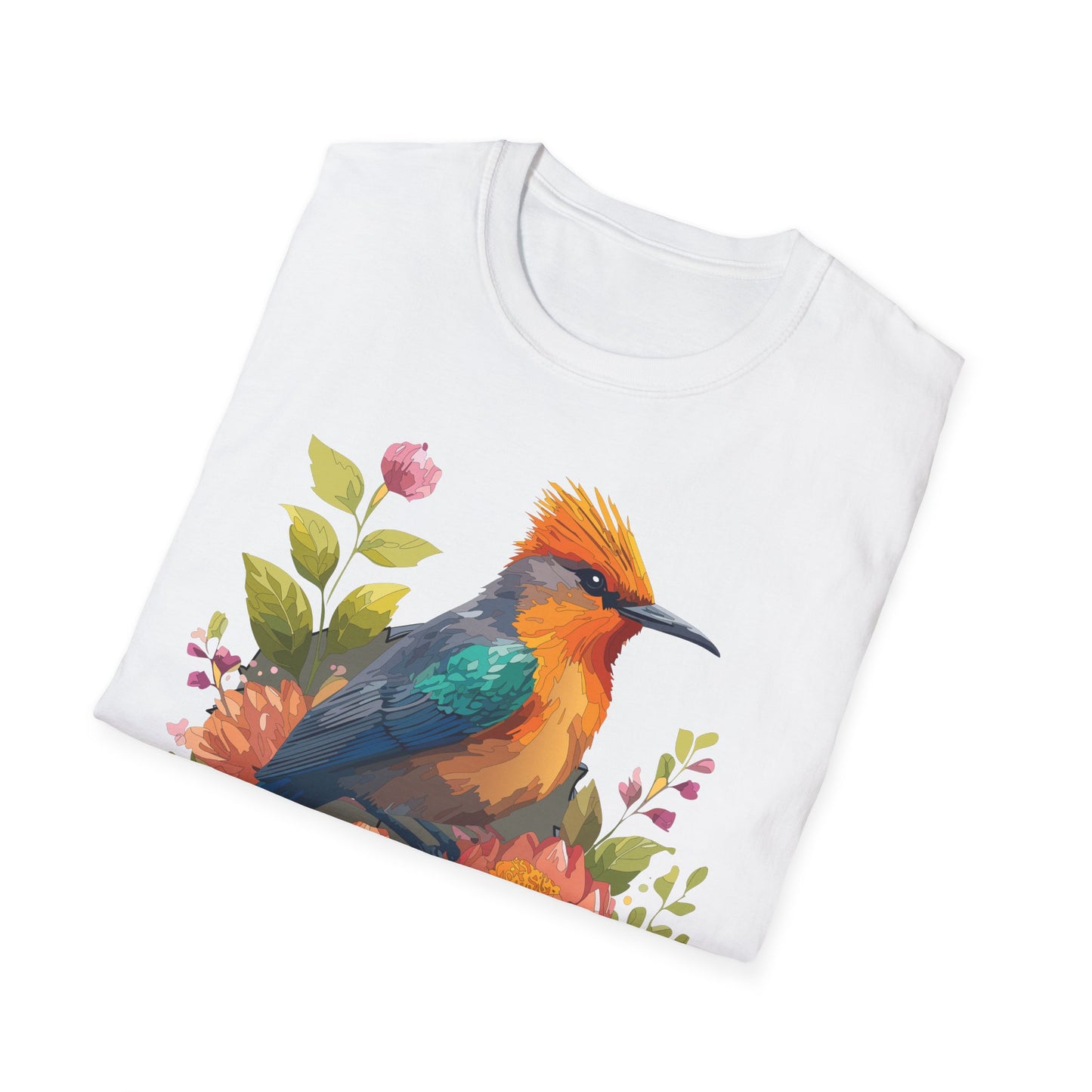 Bird T-Shirt, Floral Bird T Shirt, Shirt with Bird, Shirt with Animal