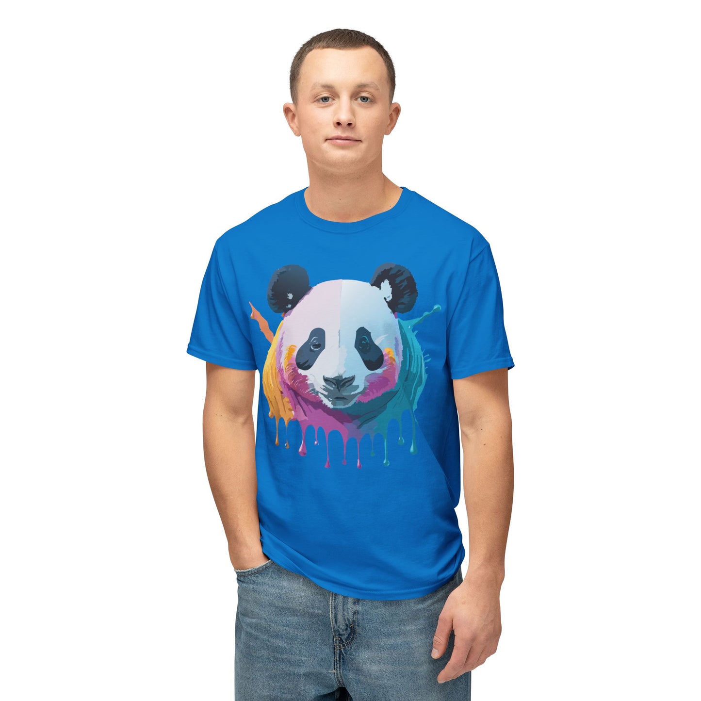 Panda T-Shirt, Vintage Panda Tee, Floral Tees, Panda Art Design Shirt, Tee Shirt with Panda Art 2