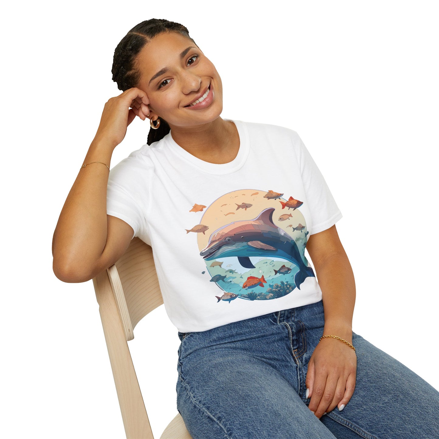 Dolphin Shirts, Shirt with Dolphin, Fish Tee Shirt, Animal Shirt