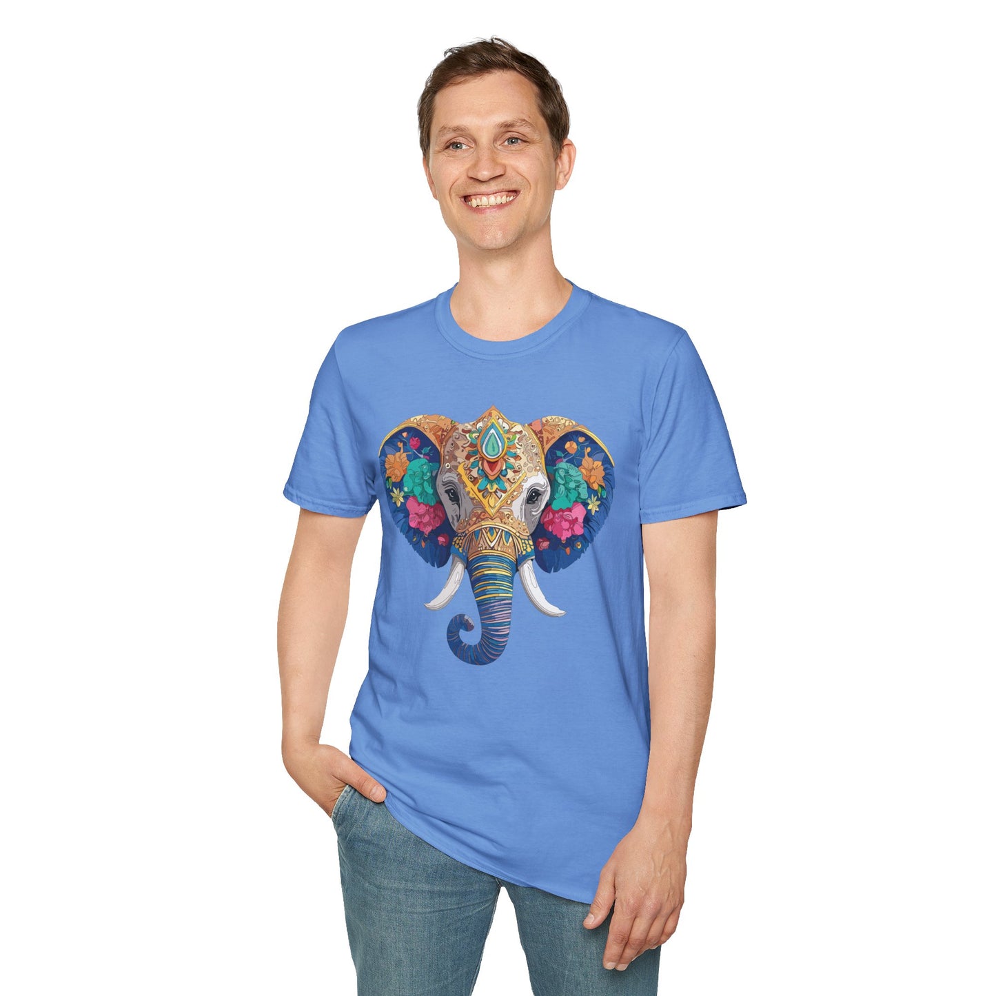 Elephant Shirt, T Shirt with Elephant, Elephant on T Shirt, T Shirt with Animation, Animals Tee Shirt