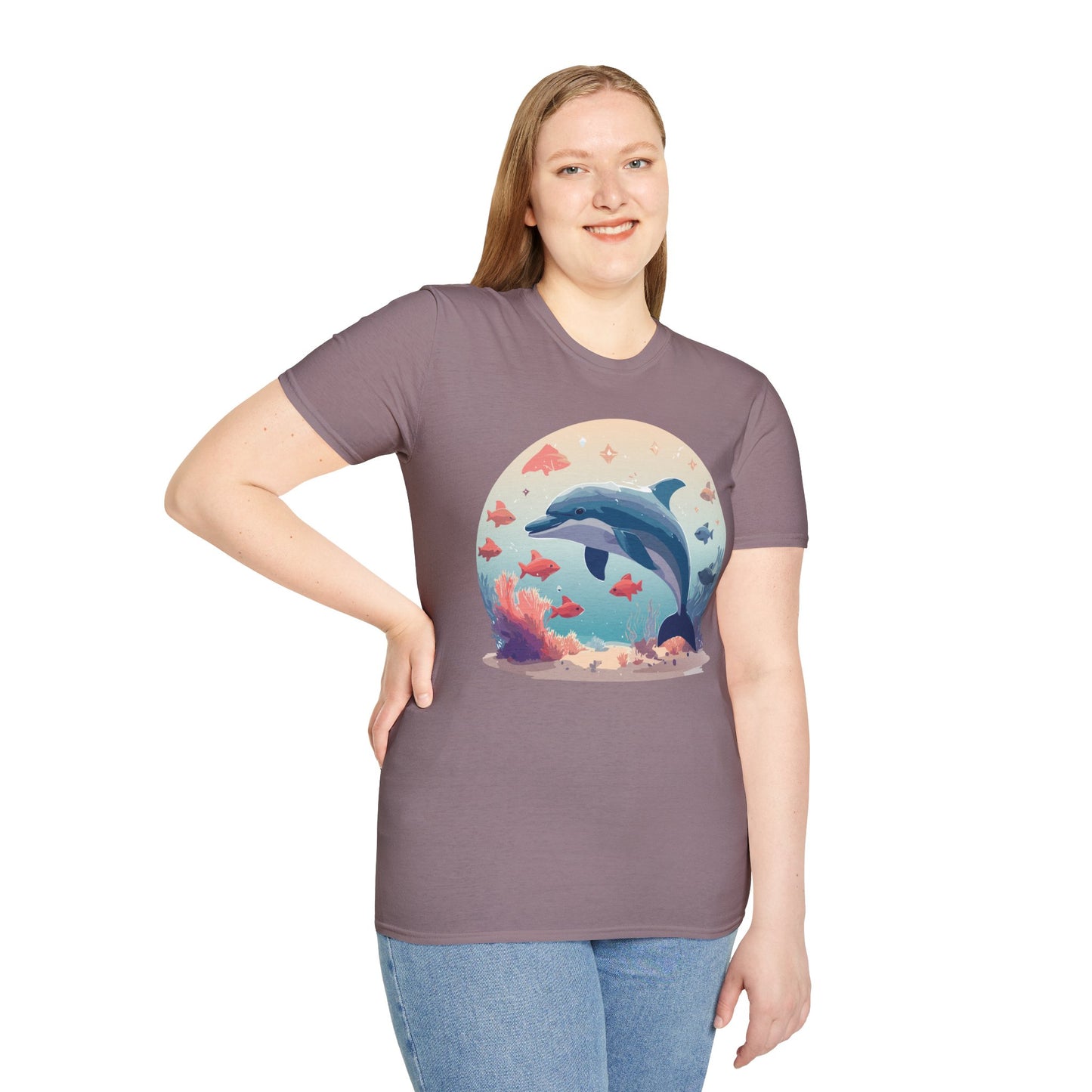 Dolphin Shirts, Shirt with Dolphin, Fish Tee Shirt, Animal Shirt