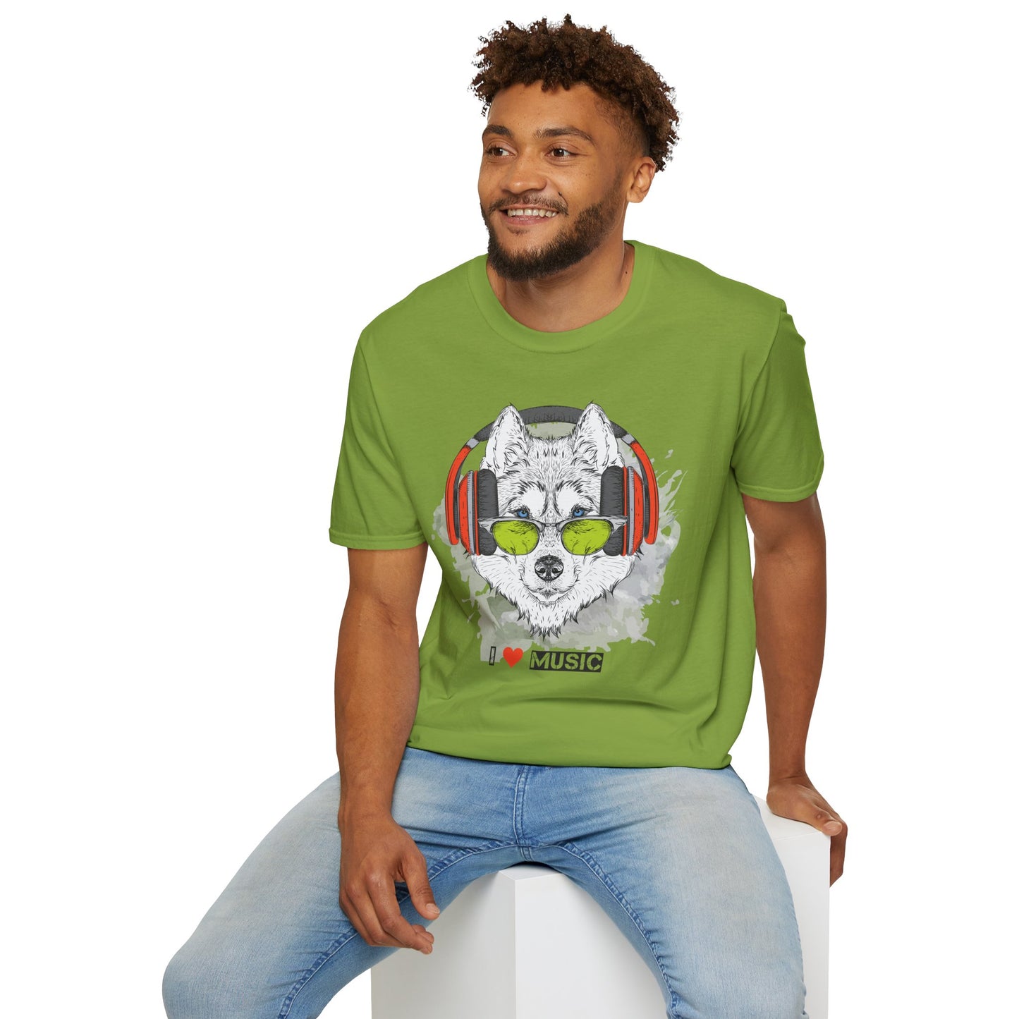 I love Music Animals Shirts, Shirt with Animals, Animals with Headphones Shirt