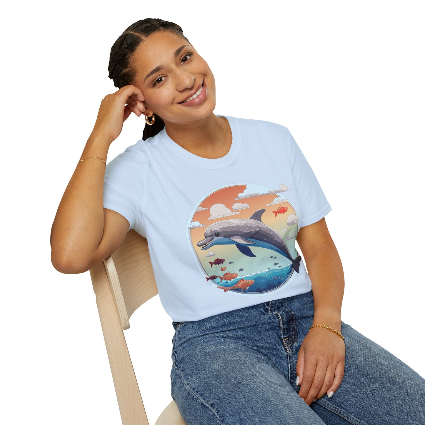 Dolphin Shirts, Shirt with Dolphin, Fish Tee Shirt, Animal Shirt