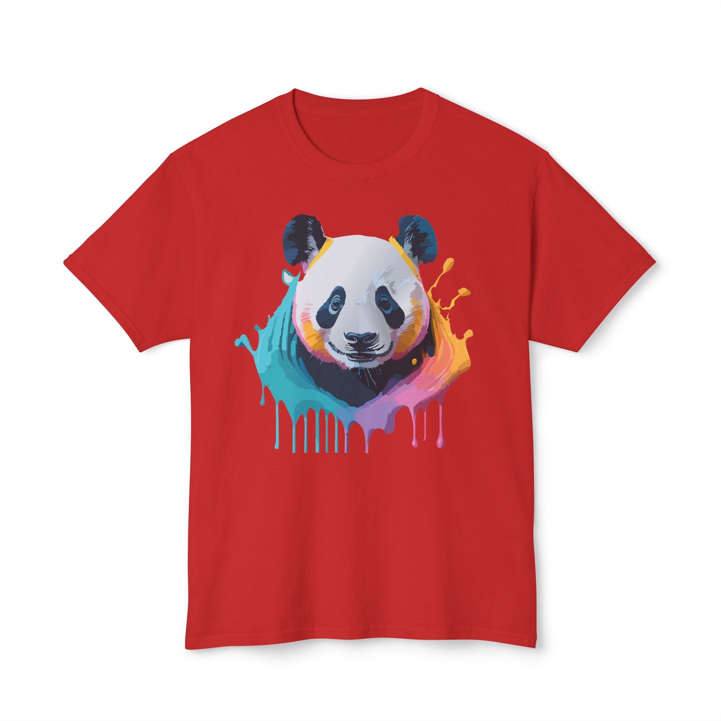Panda T-Shirt, Vintage Panda Tee, Floral Tees, Panda Art Design Shirt, Tee Shirt with Panda Art 1