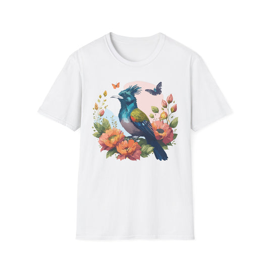 Bird T-Shirt, Floral Bird T Shirt, Shirt with Bird, Shirt with Animal