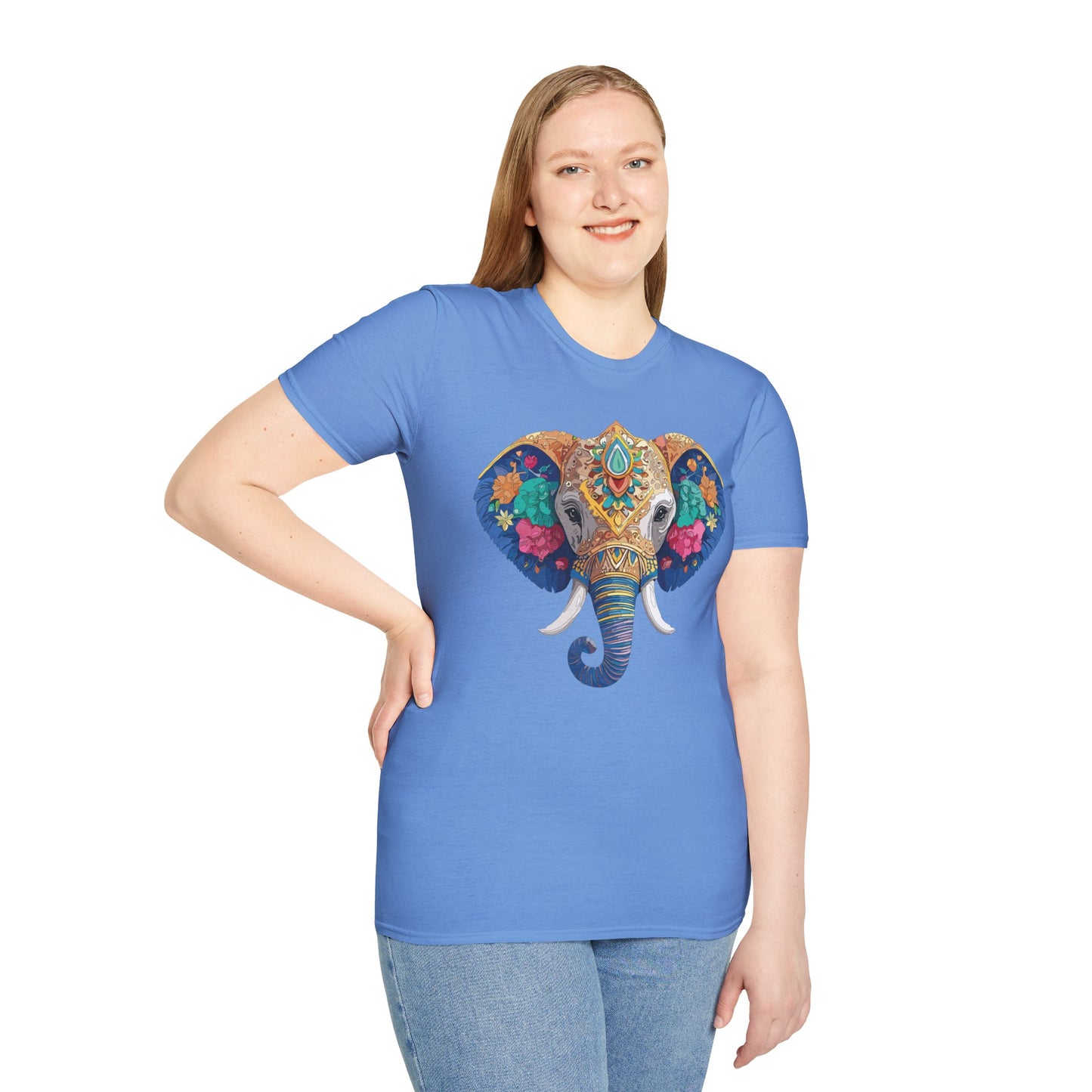 Elephant Shirt, T Shirt with Elephant, Elephant on T Shirt, T Shirt with Animation, Animals Tee Shirt