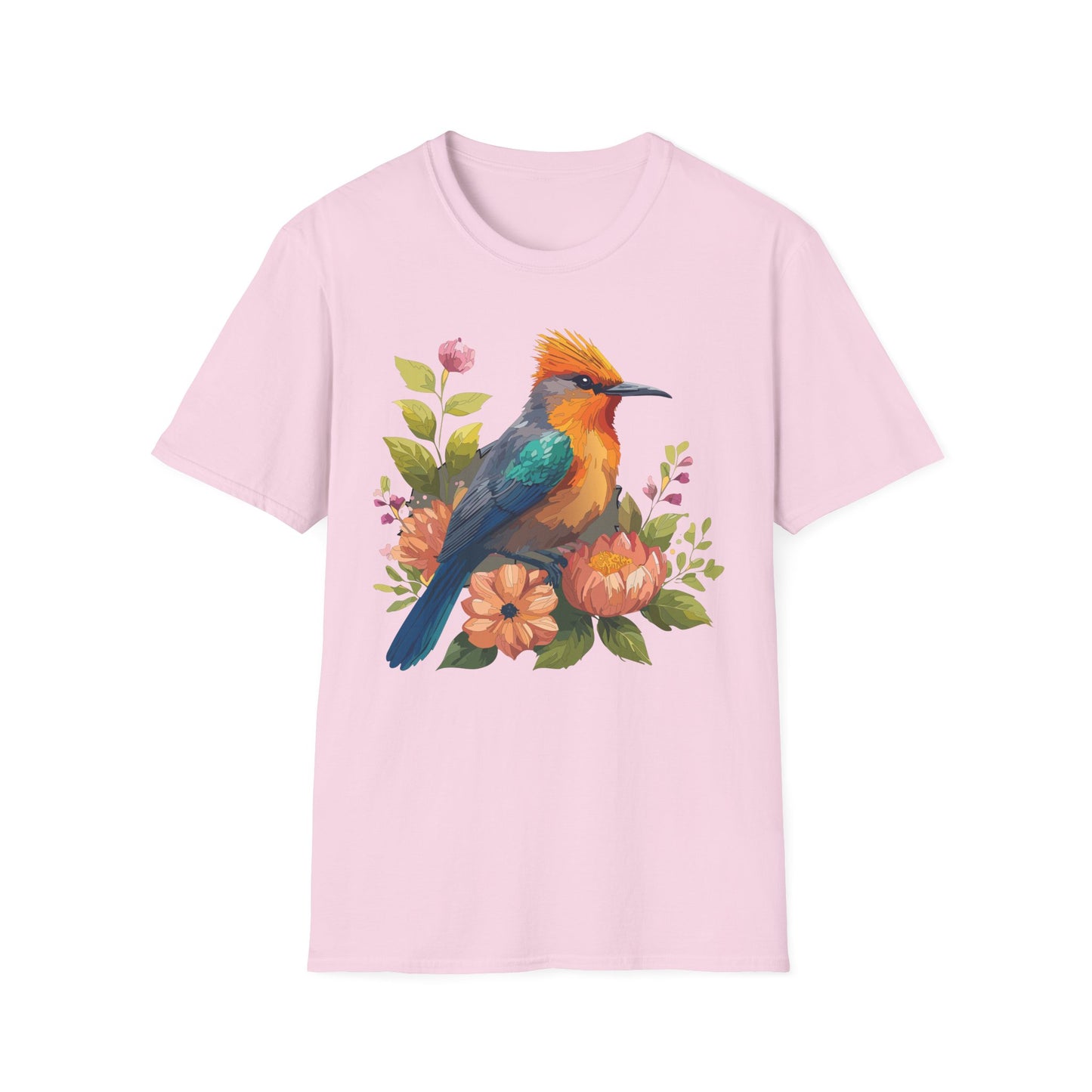 Bird T-Shirt, Floral Bird T Shirt, Shirt with Bird, Shirt with Animal