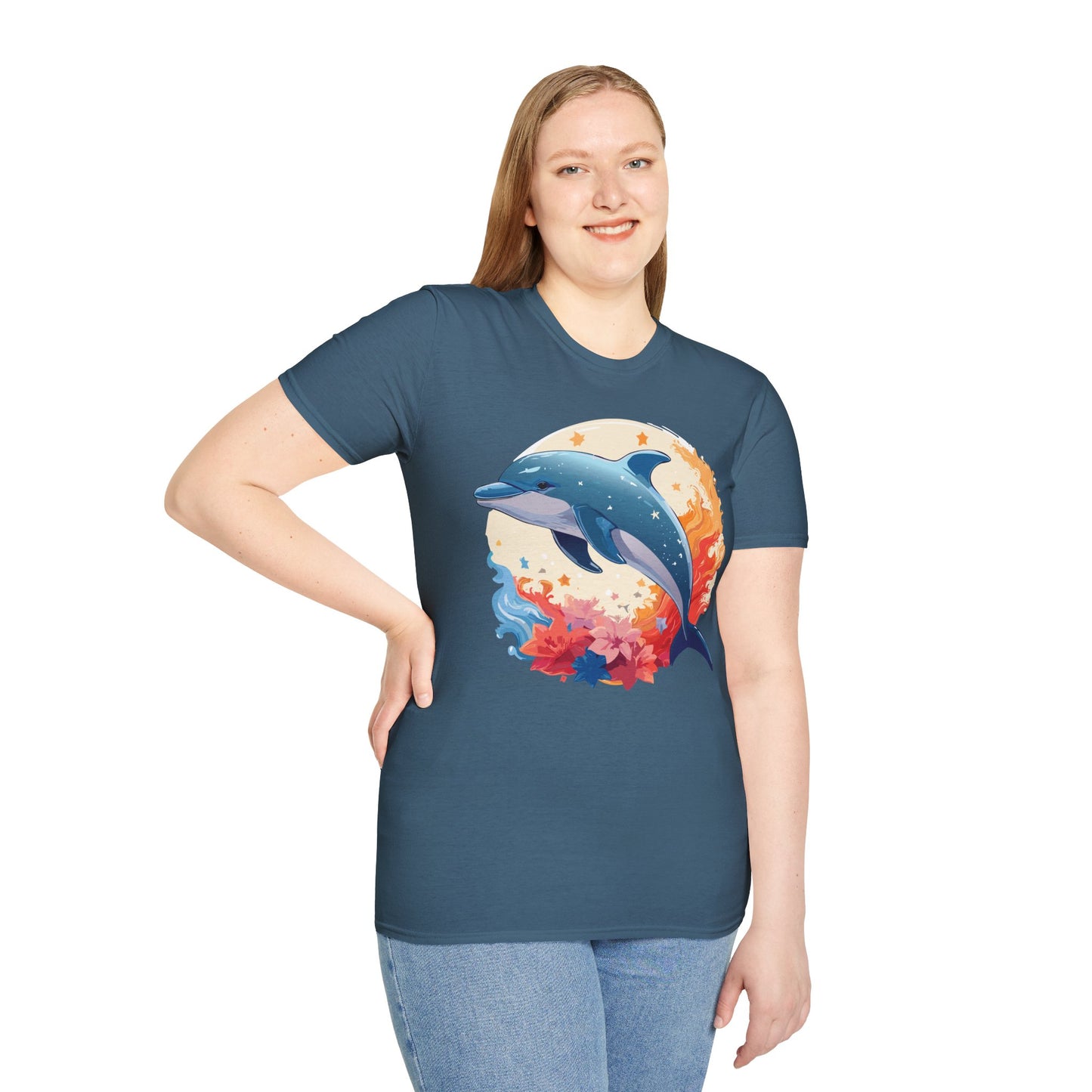 Dolphin Shirts, Shirt with Dolphin, Fish Tee Shirt, Animal Shirt