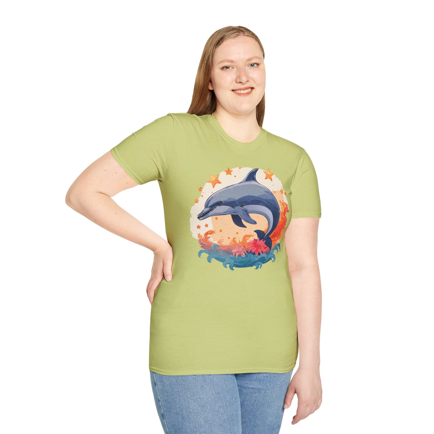Dolphin Shirts, Shirt with Dolphin, Fish Tee Shirt, Animal Shirt
