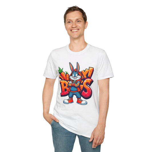Funny Cartoon Animals T Shirt With Animation Design Unisex Softstyle Graphic Tee Gildan 64000