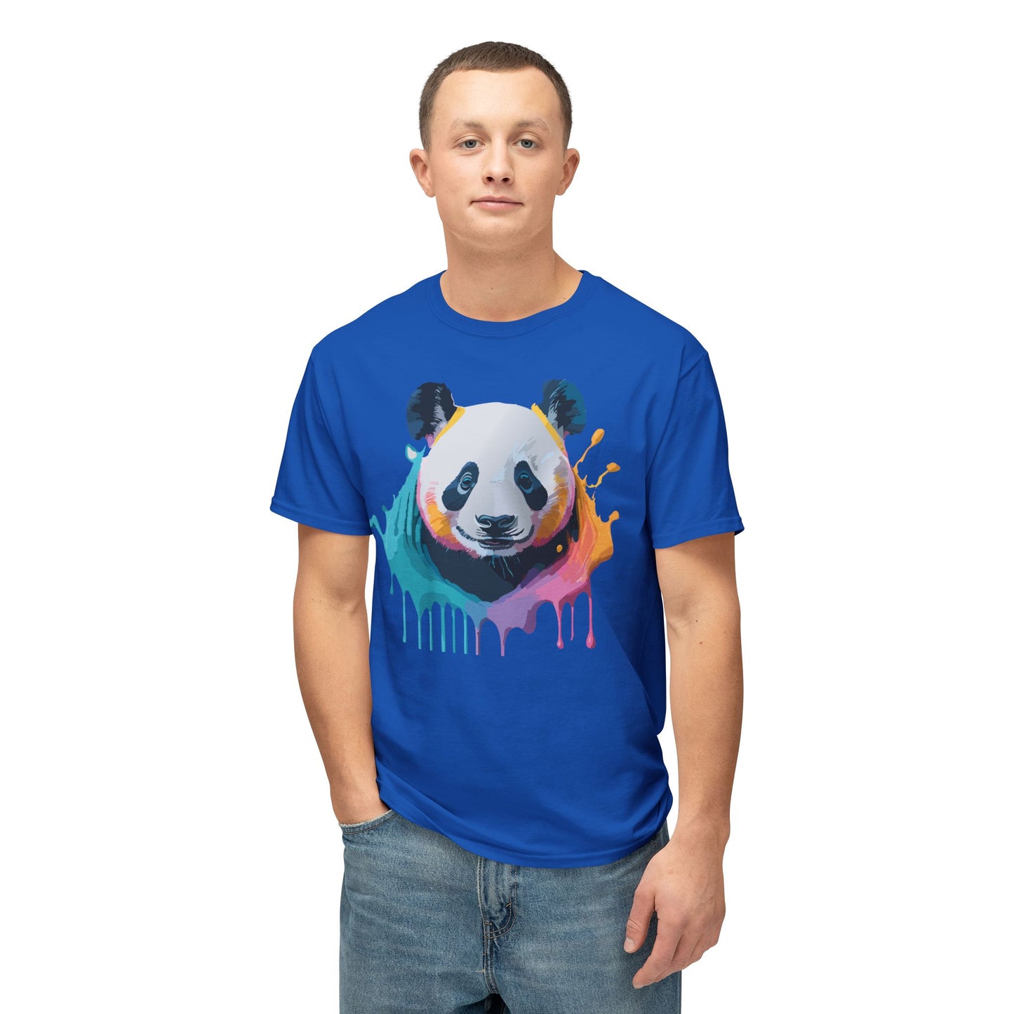 Panda T-Shirt, Vintage Panda Tee, Floral Tees, Panda Art Design Shirt, Tee Shirt with Panda Art 1
