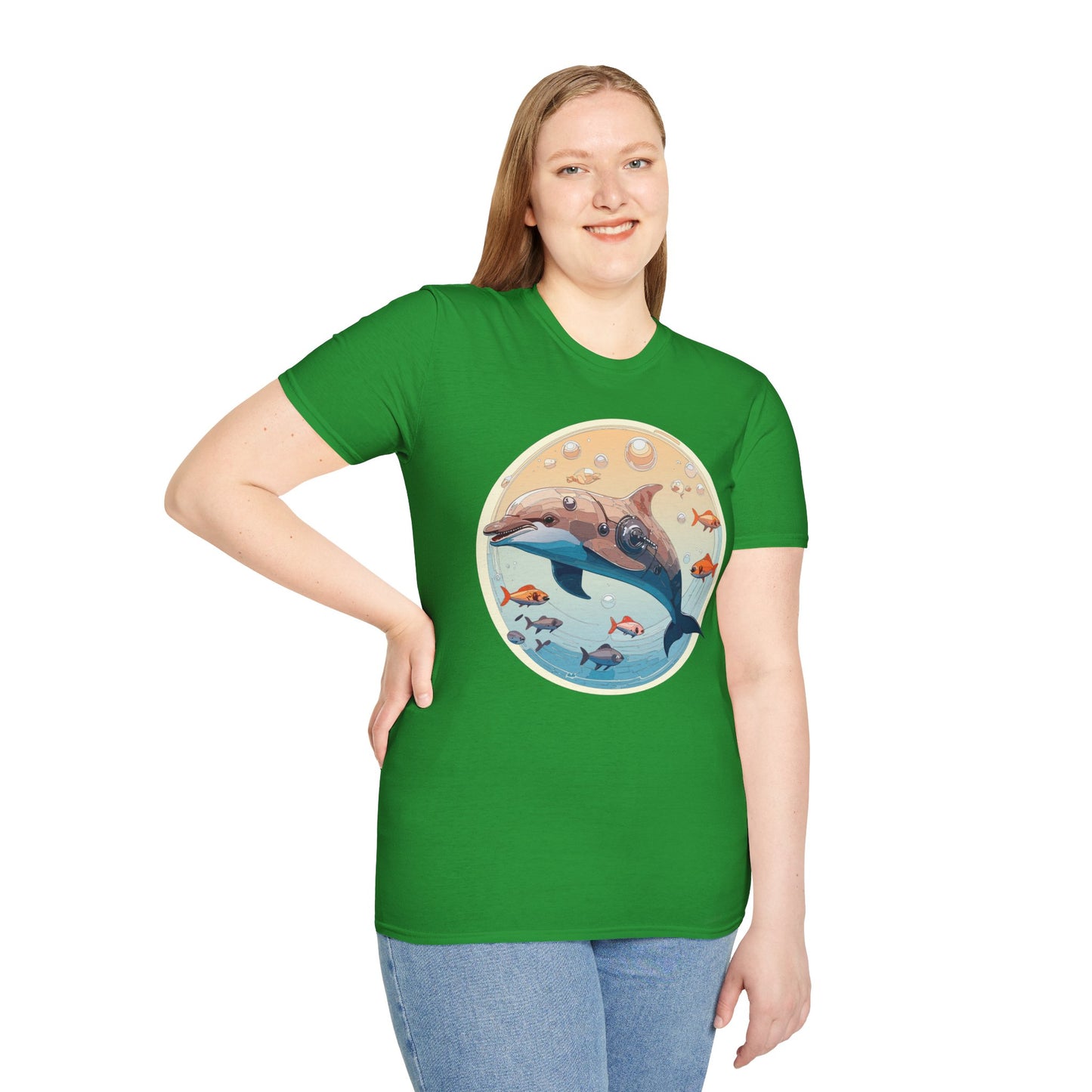 Dolphin Shirts, Shirt with Dolphin, Fish Tee Shirt, Animal Shirt