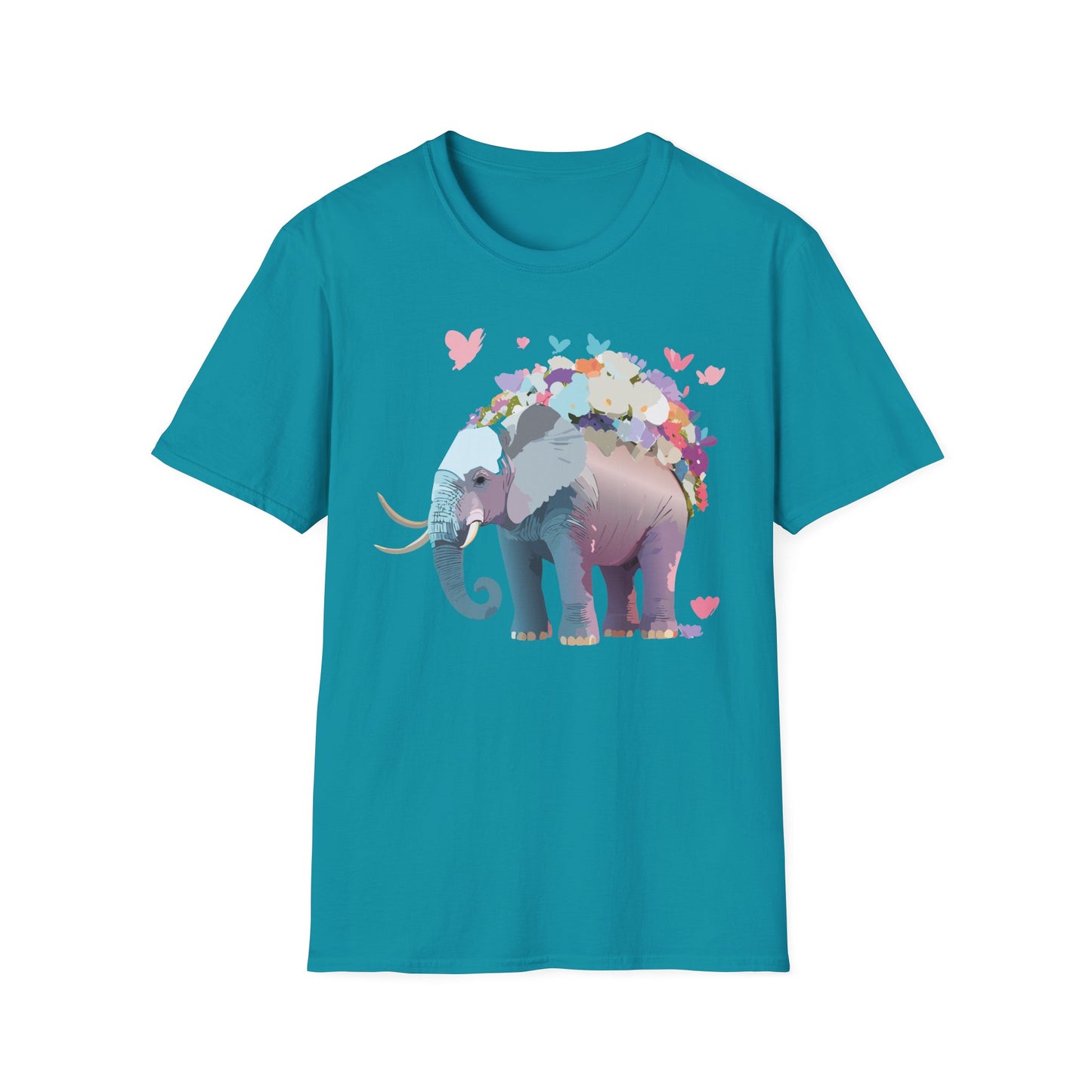 Elephant Shirt, T Shirt with Elephant, Elephant on T Shirt, T Shirt with Animation, Animals Tee Shirt