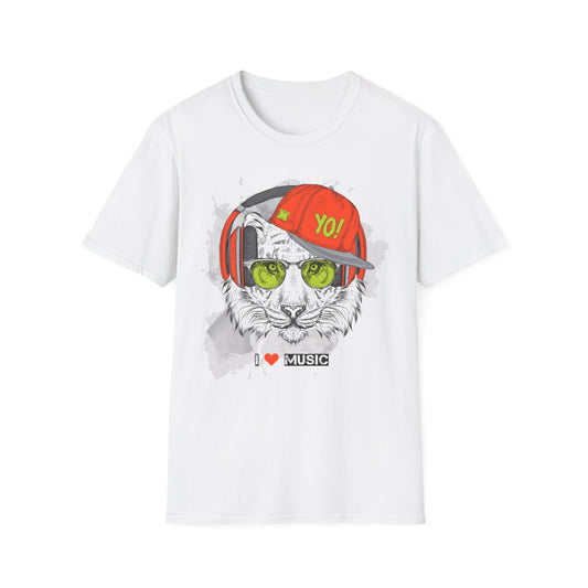 I love Music Animals Shirts, Shirt with Animals, Animals with Headphones Shirt
