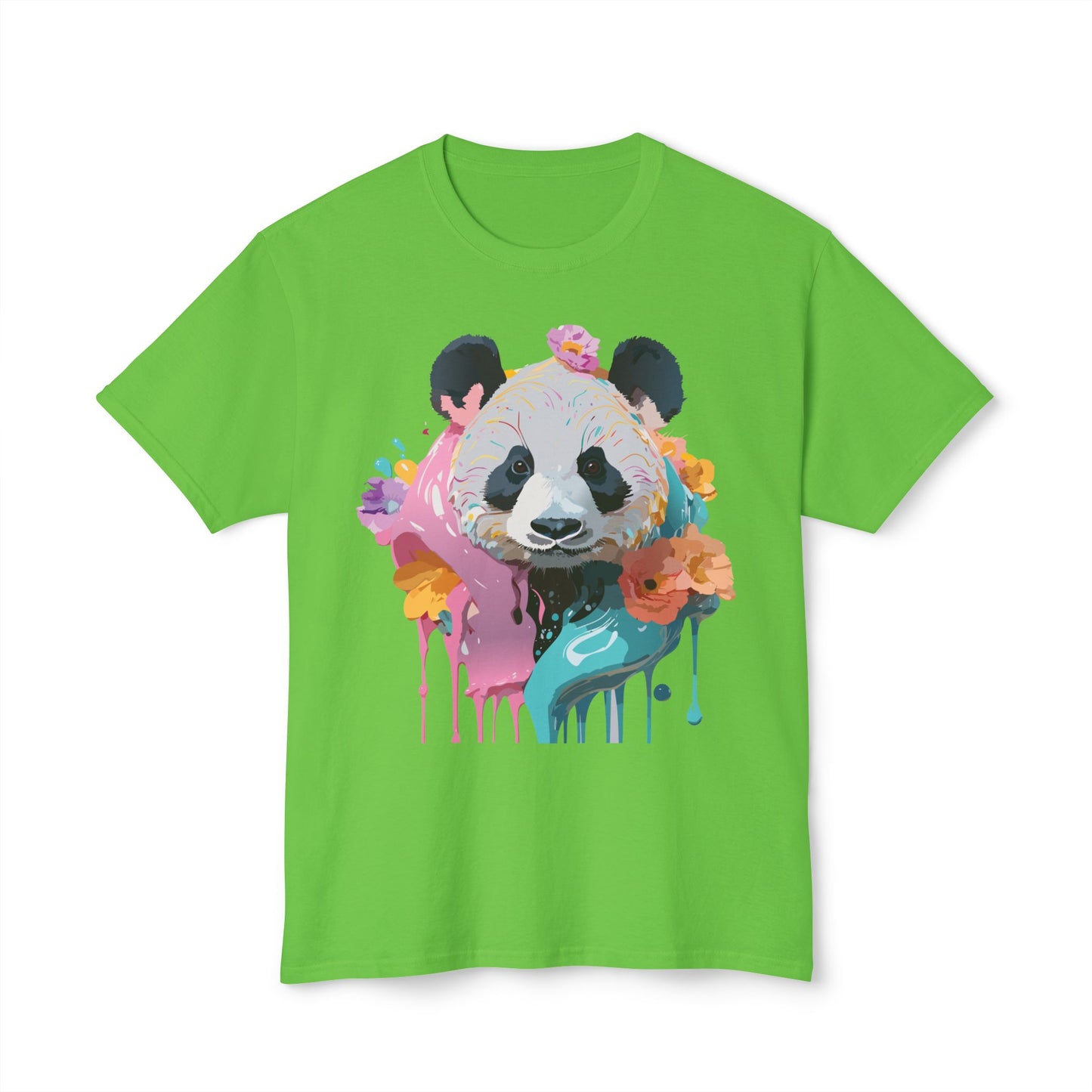 Panda T-Shirt, Vintage Panda Tee, Floral Tees, Panda Art Design Shirt, Tee Shirt with Panda Art 9