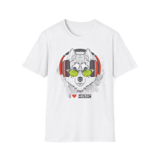 I love Music Animals Shirts, Shirt with Animals, Animals with Headphones Shirt