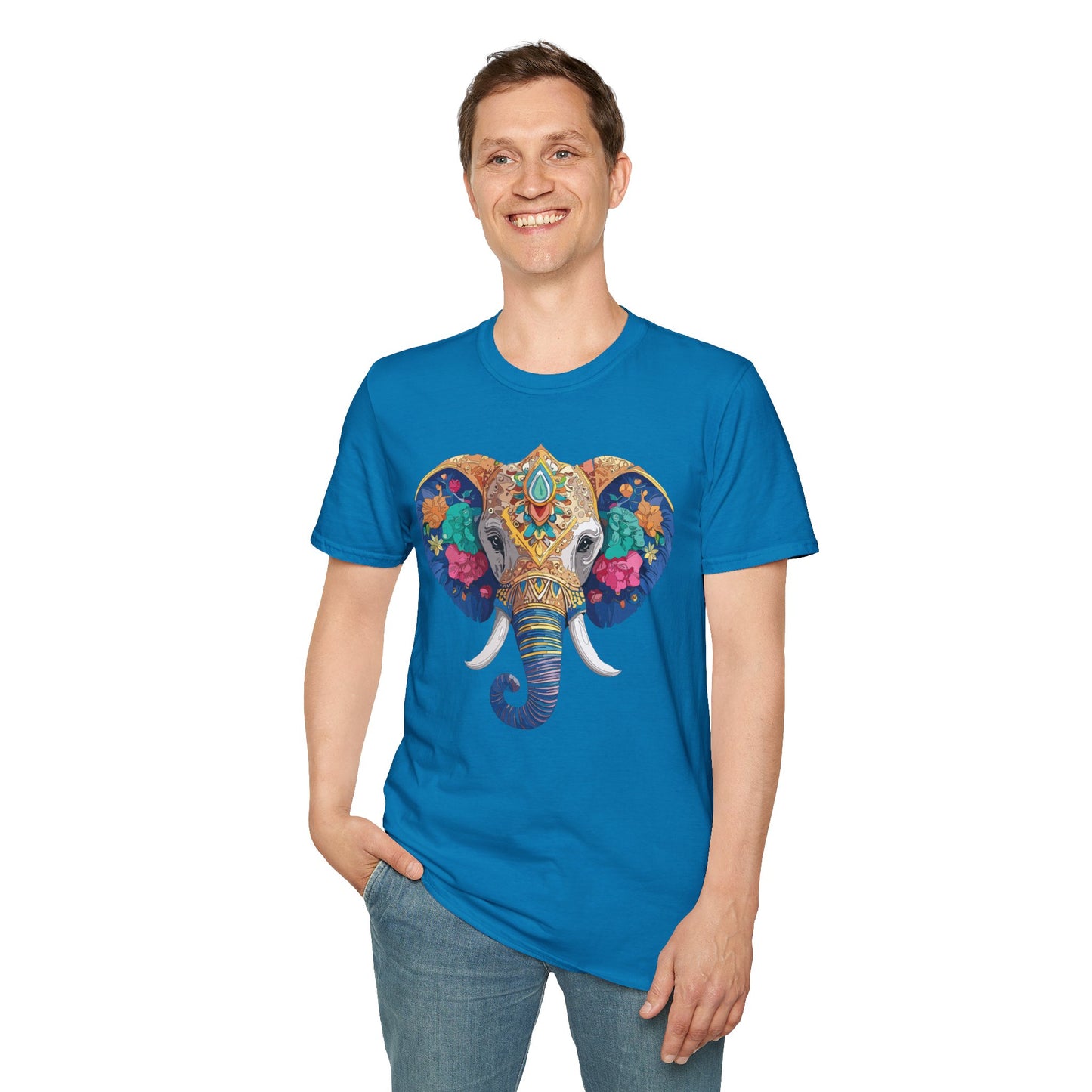 Elephant Shirt, T Shirt with Elephant, Elephant on T Shirt, T Shirt with Animation, Animals Tee Shirt