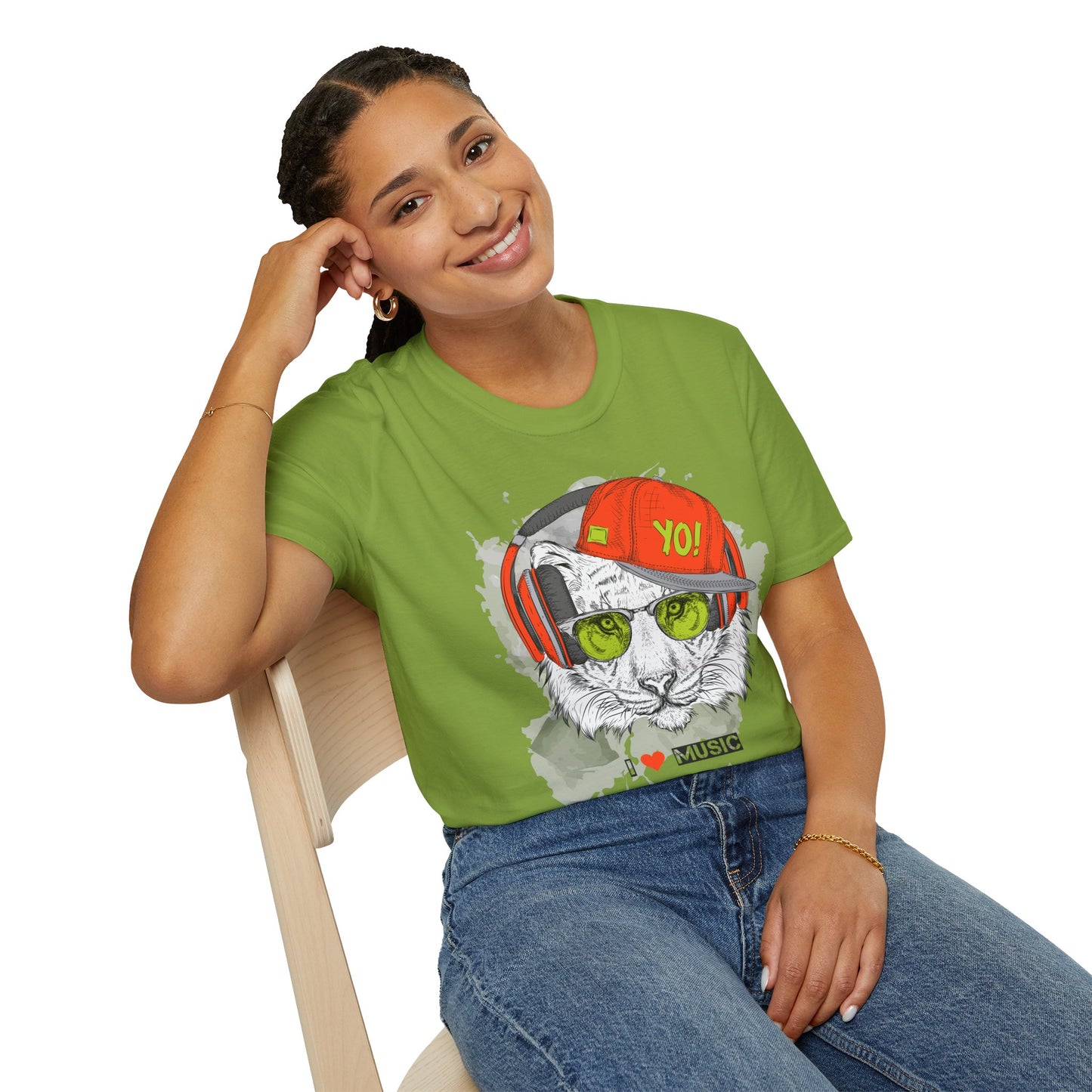 I love Music Animals Shirts, Shirt with Animals, Animals with Headphones Shirt