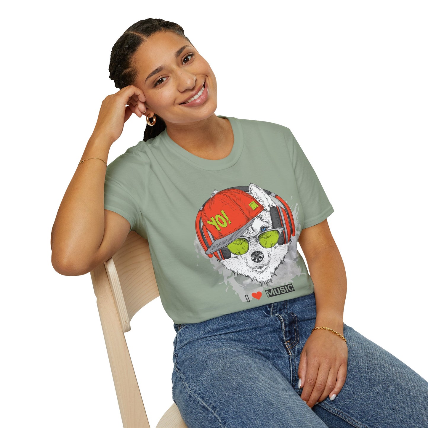 I love Music Animals Shirts, Shirt with Animals, Animals with Headphones Shirt